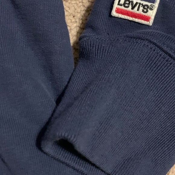 M LEVIS large letters logo color block sweatshirt  hoodie - Picture 5 of 9